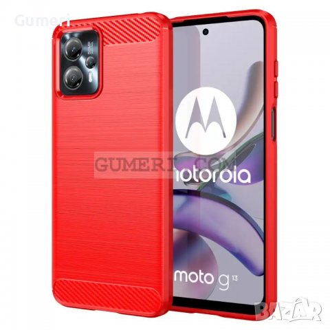 Motorola Moto G23 Противоударен Силиконов Гръб - Карбон, снимка 2 - Калъфи, кейсове - 40055540