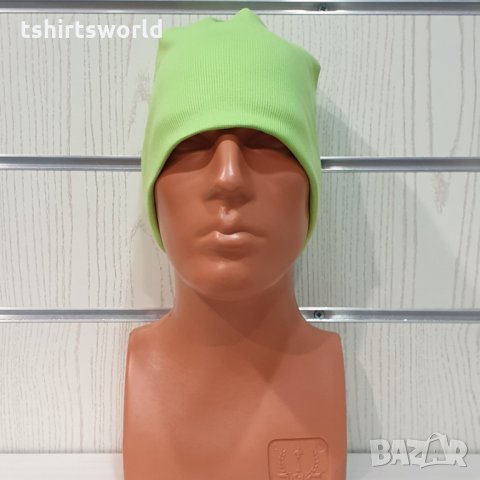 Нова зимна шапка в неонов зелен цвят, снимка 5 - Шапки - 32046534
