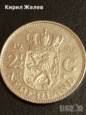 Монета 2 1/2 гулдена 1980г. Недерландия За КОЛЕКЦИЯ ДЕКОРАЦИЯ 34809, снимка 2 - Нумизматика и бонистика - 48940145