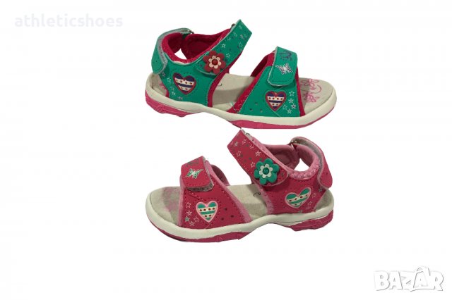 Детски сандали за момиче с лепенки -24/29
