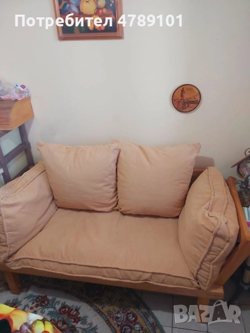 Продавам диван който става и на легло. В много добро състояние. , снимка 2 - Дивани и мека мебел - 54111928