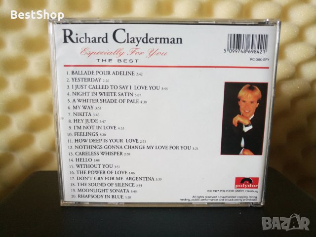 Richard Clayderman - Especially for you, снимка 2 - CD дискове - 30224059