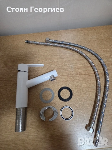 Едноръкохватков смесител за мивка Frap F1052-12 с бяло и хромирано покритие. , снимка 2 - Мивки - 54088119