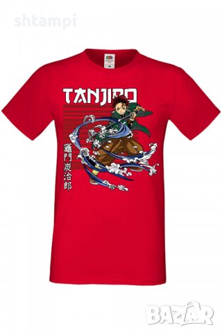 Мъжка тениска Demon Slayer Tanjiro Kamado,Анимация,игра,Празник,Повод., снимка 4 - Тениски - 37939206