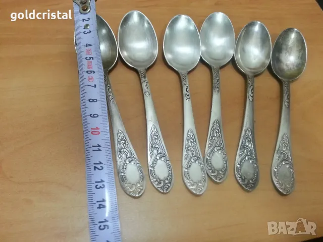 стари руски прибори за хранене лъжички мнц, снимка 2 - Антикварни и старинни предмети - 49821089