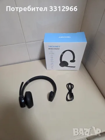 Чисто нови едностранни безжични слушалки с микрофон Tecknet TK-HS017