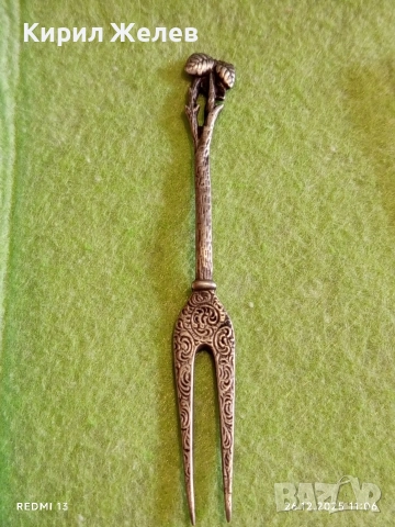 Винтидж сребърна вилица красива орнаментика ювелирна изработка за КОЛЕКЦИЯ 25172, снимка 5 - Други ценни предмети - 52902665
