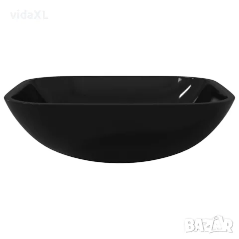 vidaXL Стъклена мивка 42x42x14 см черна, снимка 3 - Мивки - 56147101