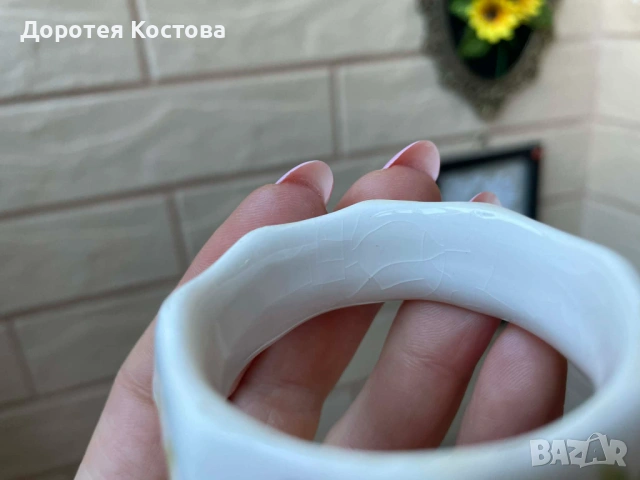 Красиви пръстени от костен порцелан от Англия с цветя, снимка 11 - Антикварни и старинни предмети - 53895635