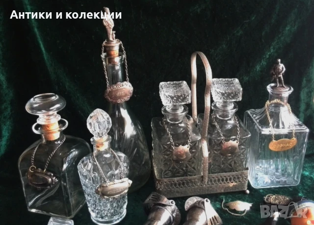 Стари гарафи за алкохол и дозатори тапи и др. по договаряне, снимка 2 - Колекции - 51262160