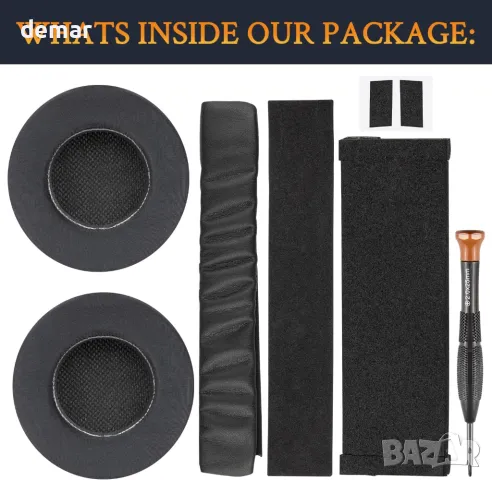 SOULWIT лента за глава и подложки за уши от протеинова кожа, за Corsair Virtuoso RGB Wireless XT SE, снимка 5 - Bluetooth слушалки - 48009255