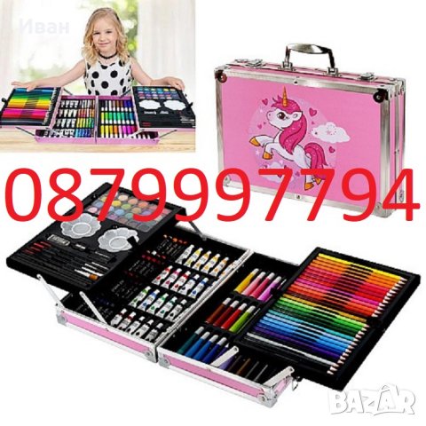 Детски комплект за рисуване в куфарче 145 части, снимка 2 - Рисуване и оцветяване - 37880695