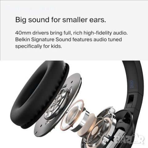 Нови Belkin SoundForm Детски Слушалки Bluetooth 5.2 с Микрофон, снимка 5 - Bluetooth слушалки - 42779070