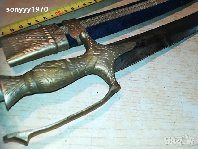 ПОРЪЧАН-АНТИК сабя-меч с кадифена ножница-60см-внос швеицария, снимка 3 - Колекции - 29779242