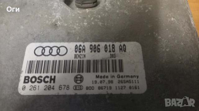 Компютър за Ауди А3 1.8Т 150к.с. 06A 906 018 AQ / 0 261 204 678, снимка 2 - Части - 53034959