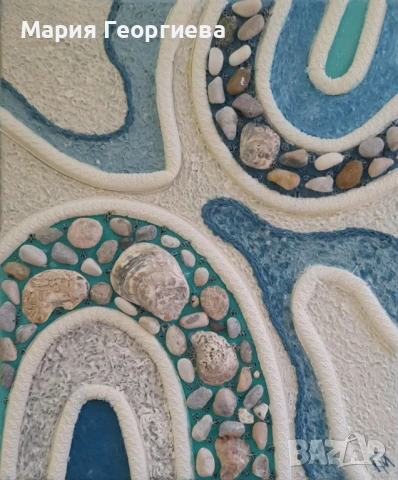 5 бр. 3D Картини и Пана с миди, камъчета и други морски материали, снимка 4 - Пана - 46981804