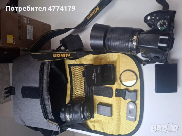 Nikon D5100 + 55-200mm + аксесоари | 17K кадъра | Отличен, снимка 3 - Камери - 53936907