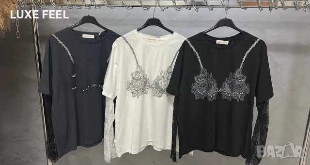 Дамски Блузи с Дантела ⚜️, снимка 2 - Корсети, бюстиета, топове - 53145738