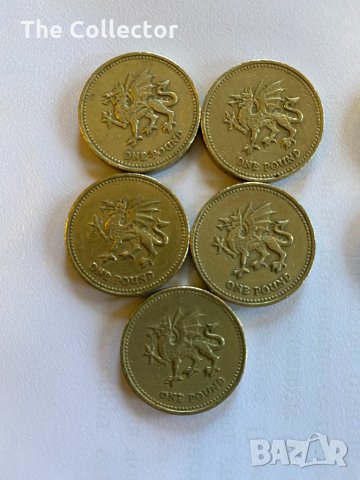 Стари монети 1 паунд, снимка 2 - Нумизматика и бонистика - 31190500