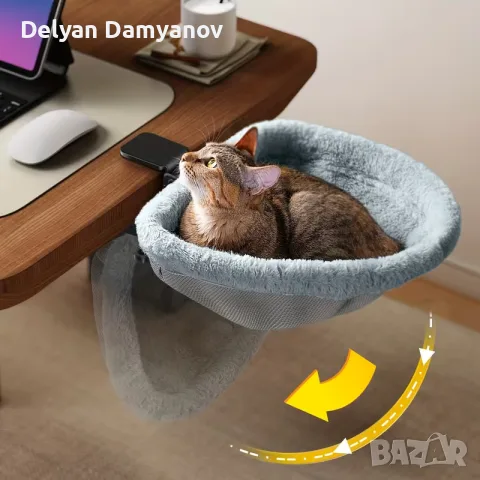 Сгъваемо висящо легло/хамак за котка за бюро или маса