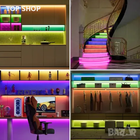 PAUTIX RGB COB LED лента за осветление 10M, смяна на цвета, димиране, DC24V, снимка 6 - Лед осветление - 49417882