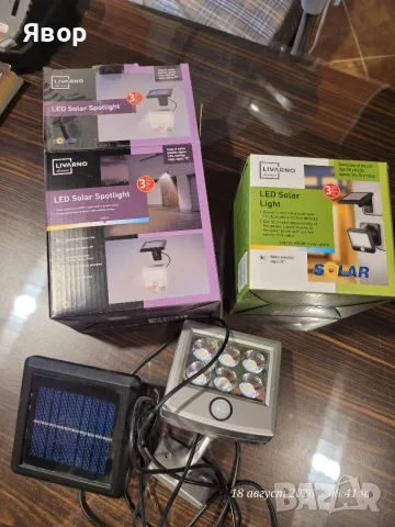 соларни LED прожектори със сензор за движение (LED Solar Spotlight) , снимка 2 - Соларни лампи - 55780975