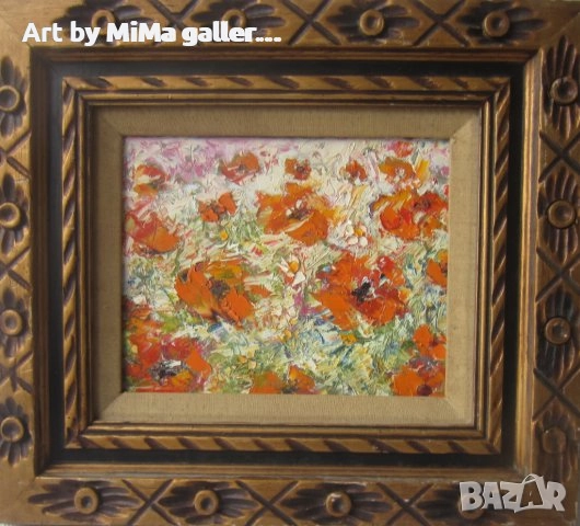 Макове:  Art by MiMa, картина  - маслени бои / платно, Макове, мак,червени цветя, kartina, painting, снимка 5 - Картини - 30830284