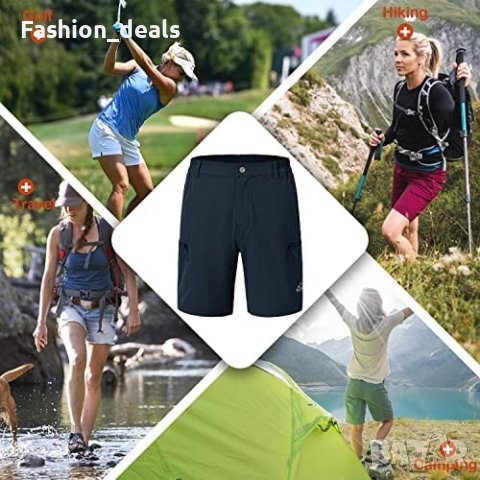 Нови Дамски къси бързосъхнещи шорти с джобове с цип за спорт бягане, снимка 7 - Къси панталони и бермуди - 40608378