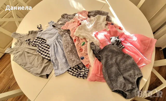 Лот от роклички и гащеризони, размер 68-74,  Okaidi, H&M, Name it и др.