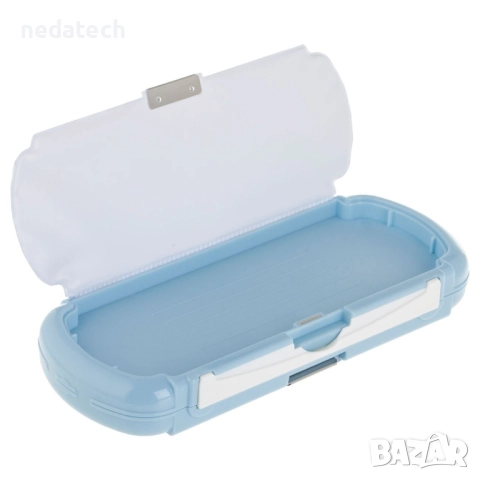 Несесер с дъска и маркер, Син, 23x9x3.2 см., снимка 2 - Ученически пособия, канцеларски материали - 51579884