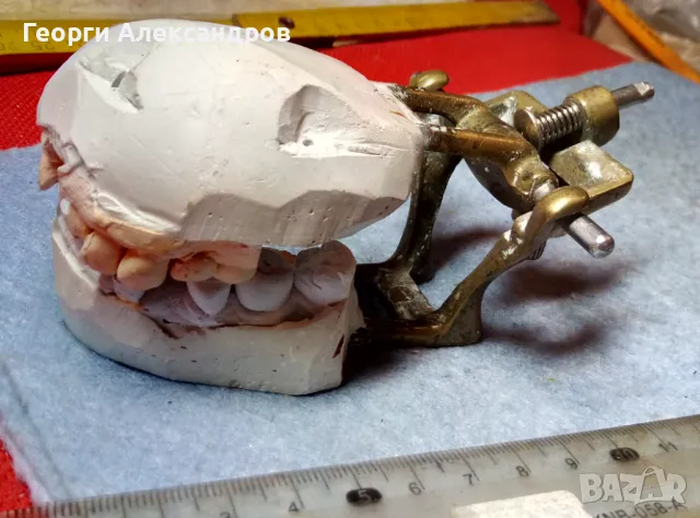 Стар ДЕНТАЛЕН МЕСИНГОВ ОКЛУДАТОР АРТИКУЛАТОР с ВИНТ, снимка 14 - Антикварни и старинни предмети - 49235748