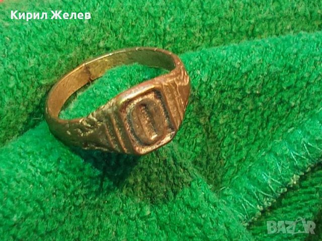 СТАРИНЕН САЧАНЕН ПРЪСТЕН с МОНОГРАМ БУКВА - О - МАЙСТОРСКА РЪЧНА ИЗРАБОТКА САЧАН 60211, снимка 9 - Антикварни и старинни предмети - 28866871