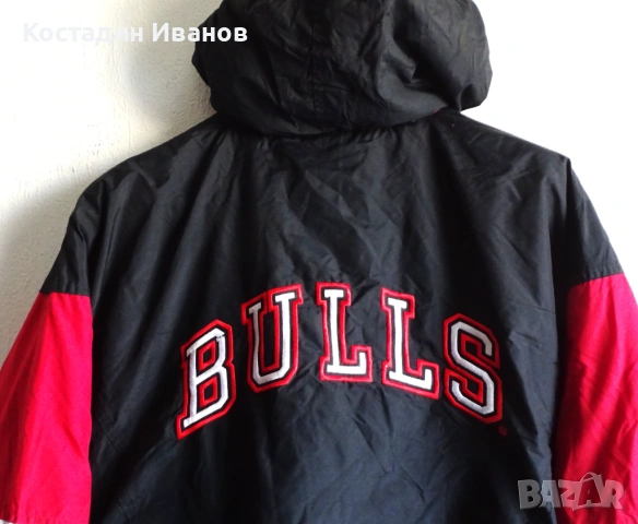 Винтидж Chicago Bulls NBA баскетболен анорак яке Чикаго Булс, снимка 5 - Якета - 53016645