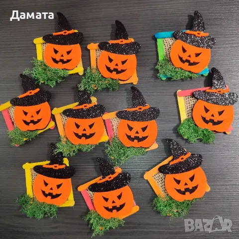 Есенно-зимни венци/декорации / магнитчета с тиква, снимка 3 - Декорация за дома - 47531792