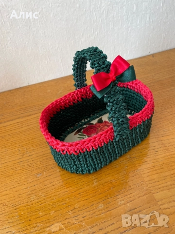 Коледни кошнички, ръчна изработка, снимка 2 - Декорация за дома - 52438506