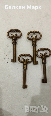 Декоративен винтидж ключ/ове за мебели – 7 см, снимка 2 - Други - 53166624