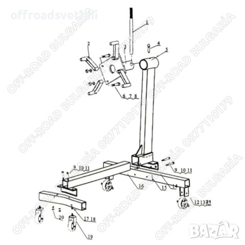 НОВА Сгъваема стойка за двигател 680кг ROCKFORCE, снимка 3 - Други инструменти - 42243172