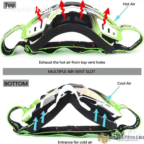 Мото очила Vemar -VM-1016-C - зелено, снимка 6 - Аксесоари и консумативи - 50169081