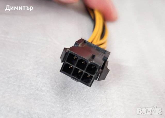 Захранващ кабел за видеокарта PCI-E 6-пин към 2×8-пин(6+2), снимка 5 - Кабели и адаптери - 42652539