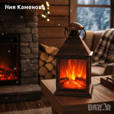 LED Камина-фенер с ефект на тлеещи въглени, снимка 2 - Декорация за дома - 52643453