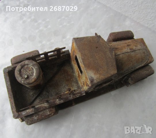 35 см дълъг Стар ръждясъл автомобил камион за декорация, снимка 5 - Декорация за дома - 31623653