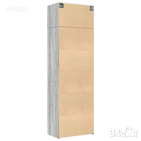 vidaXL Шкаф за съхранение, сив сонома, 70x42,5x225 см, инженерно дърво, снимка 8 - Бюфети - 56146886