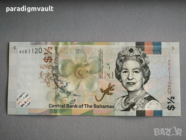 Банкнота - Бахами - 1/2 (половин) долар UNC | 2019г.