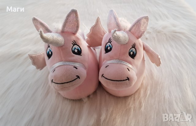 Детски пантофи Еднорог №26/27, снимка 2 - Детски пантофи - 39652986