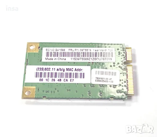 WiFi и 3G модули/карти за лаптоп Intel WiFi 5100 a/b/g/n laptop notebook mini PCI-E, снимка 4 - Части за лаптопи - 55683234