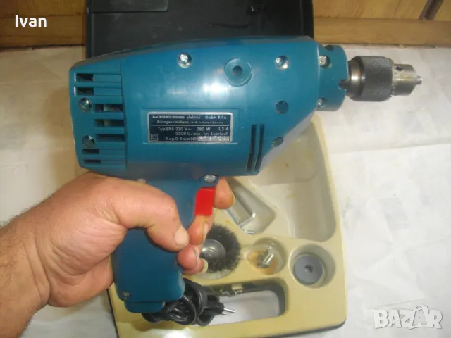 KRESS НОВ НЕМСКИ СТАРО КАЧЕСТВО КОМПЛЕКТ 280W БОРМАШИНА ШМИРГЕЛ ПОЛИРОВАЧКА ПРОФЕСИОНАЛНА В КУФАР, снимка 17 - Полирмашини - 49296169