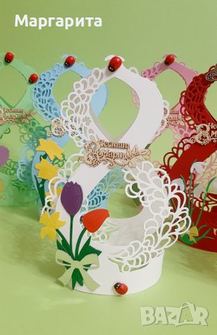 Ръчно изработени красотички за 8-ми март , снимка 6 - Декорация - 39358242