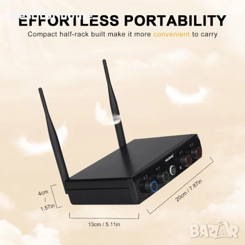 MELONARE 4-канална безжична микрофонна система, снимка 5 - Микрофони - 50723694