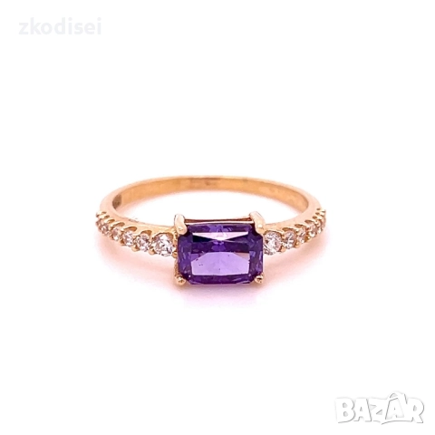 Златен дамски пръстен 2,21гр. размер:55 14кр. проба:585 модел:34539-1