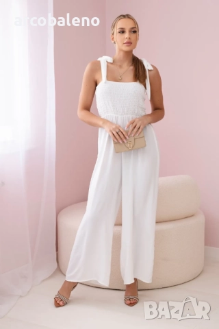 Дамски гащеризон с презрамки и горна част с волани, 6цвята , снимка 9 - Гащеризони - 46633852